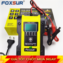 Sạc Ắc Quy Tự Ngắt FOXSUR 12V 24V 4-150Ah